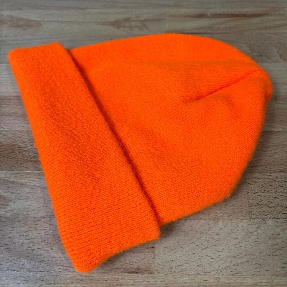 Carhartt Hat Beanie Youth One Size Orange Knit Stocking Cap Work‎ Wear